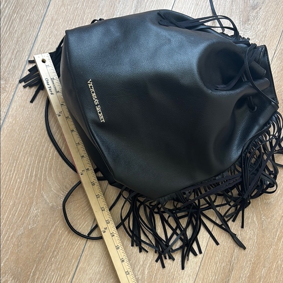 Victoria's Secret Black Backpack with Fringe - Picture 7 of 10